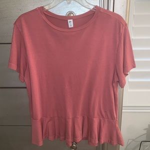 Rust color peplum t shirt